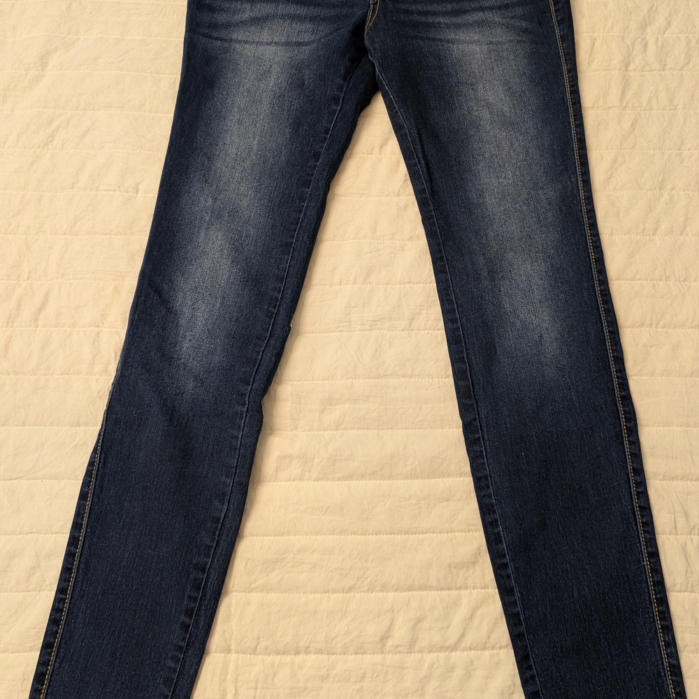 Encore Jeans Dark Blue Straight Leg Non Distressed Women's Jeans Size 9